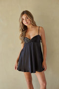 Dilan Tie Strap Satin Mini Dress
