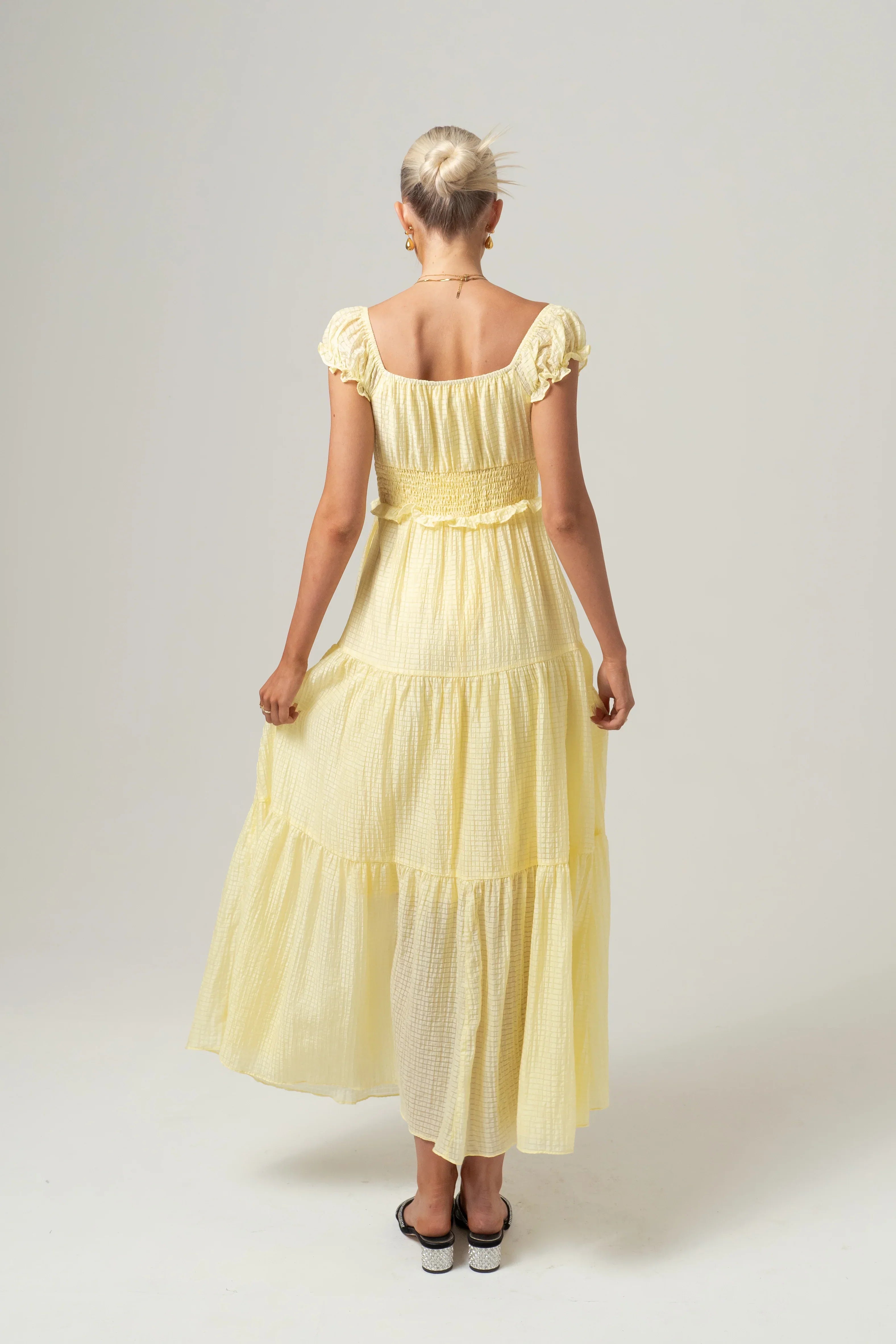 Renee Yellow Flowy Maxi Dress