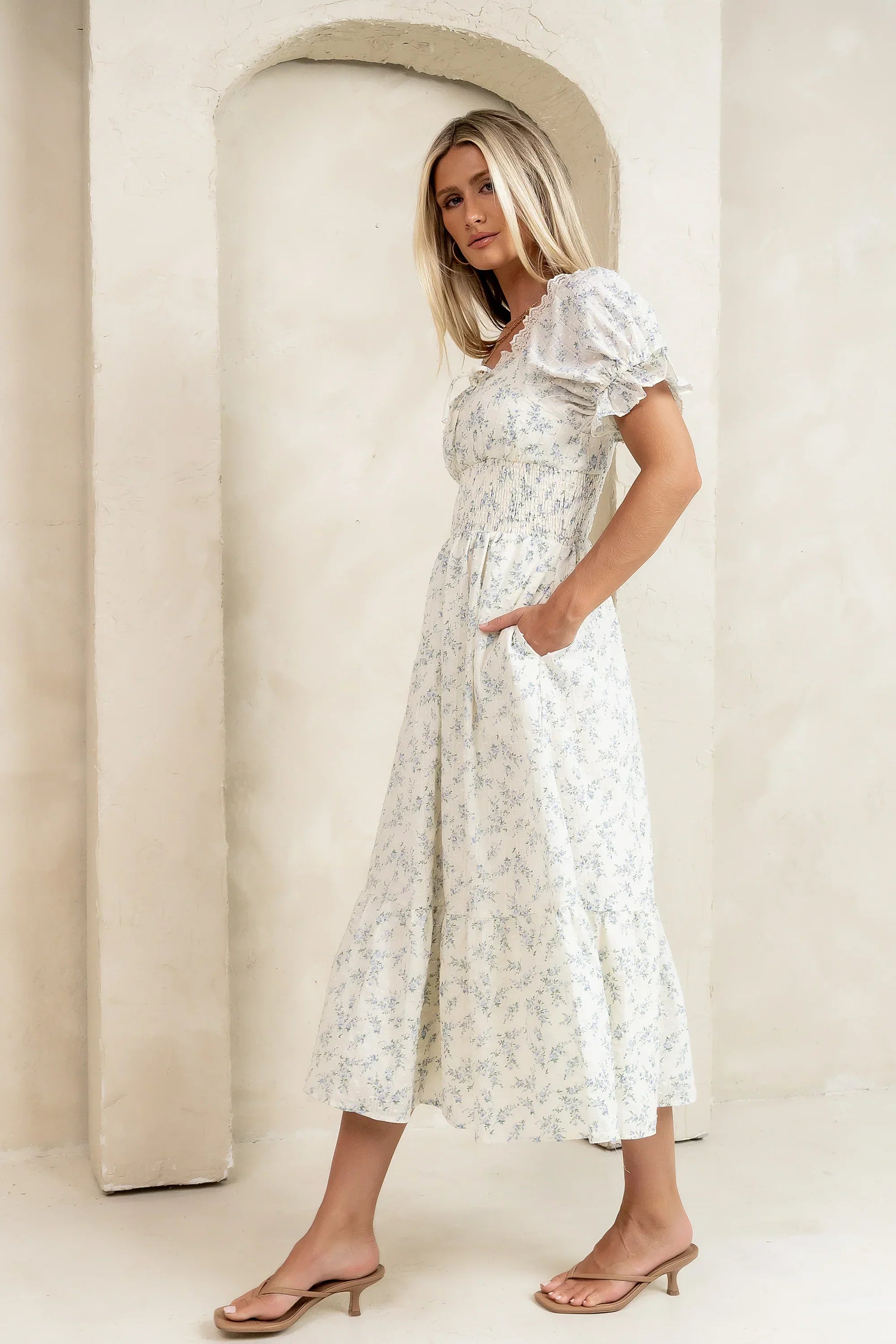 Travis Floral Midi Dress