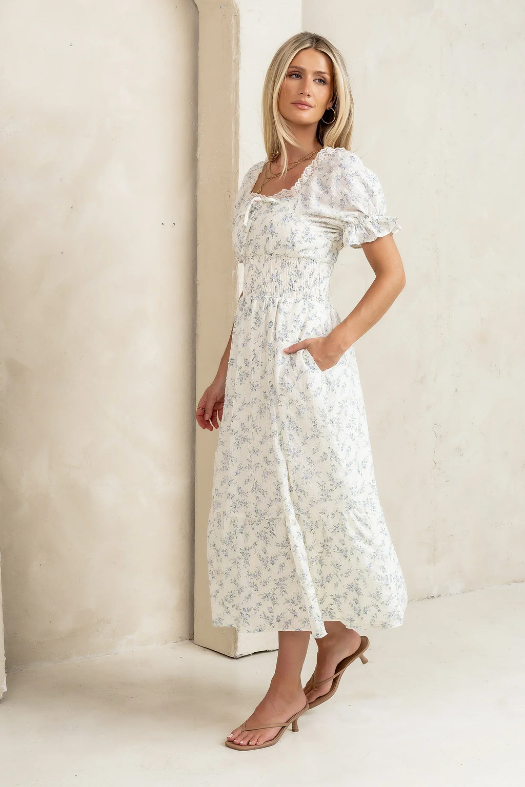 Travis Floral Midi Dress