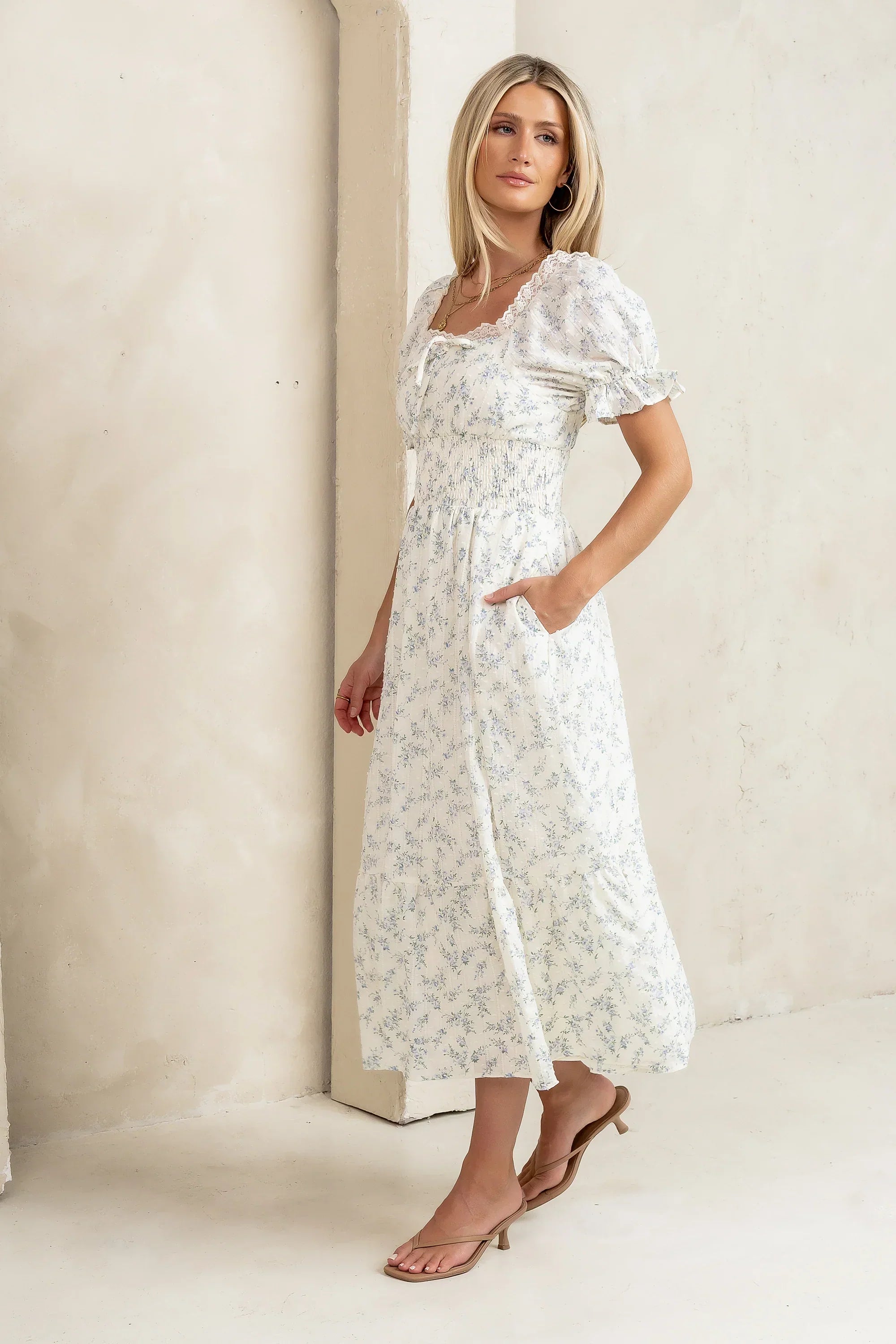 Travis Floral Midi Dress