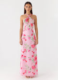 Serafim Chiffon Maxi Dress Petal Soleil