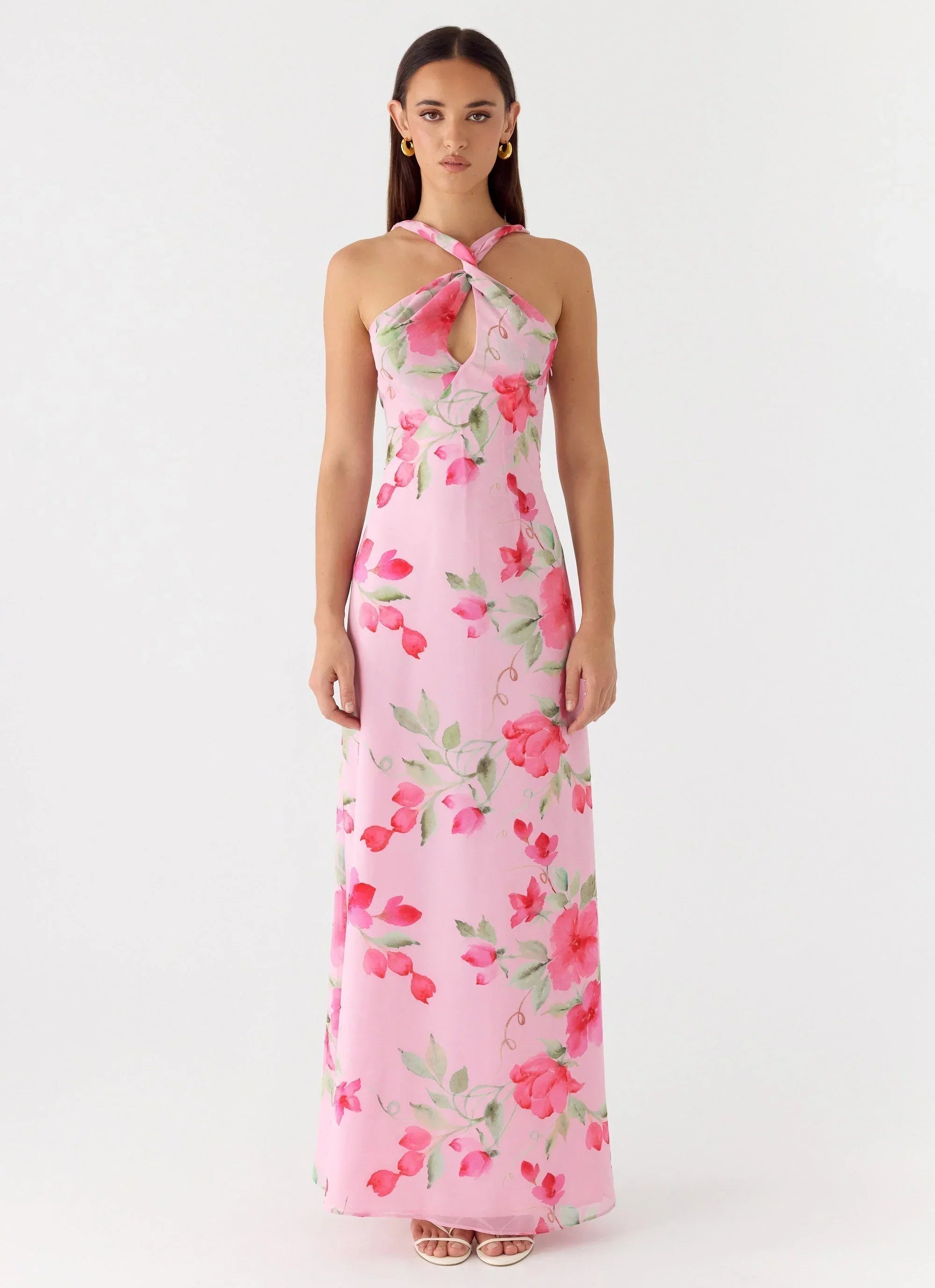 Serafim Chiffon Maxi Dress Petal Soleil
