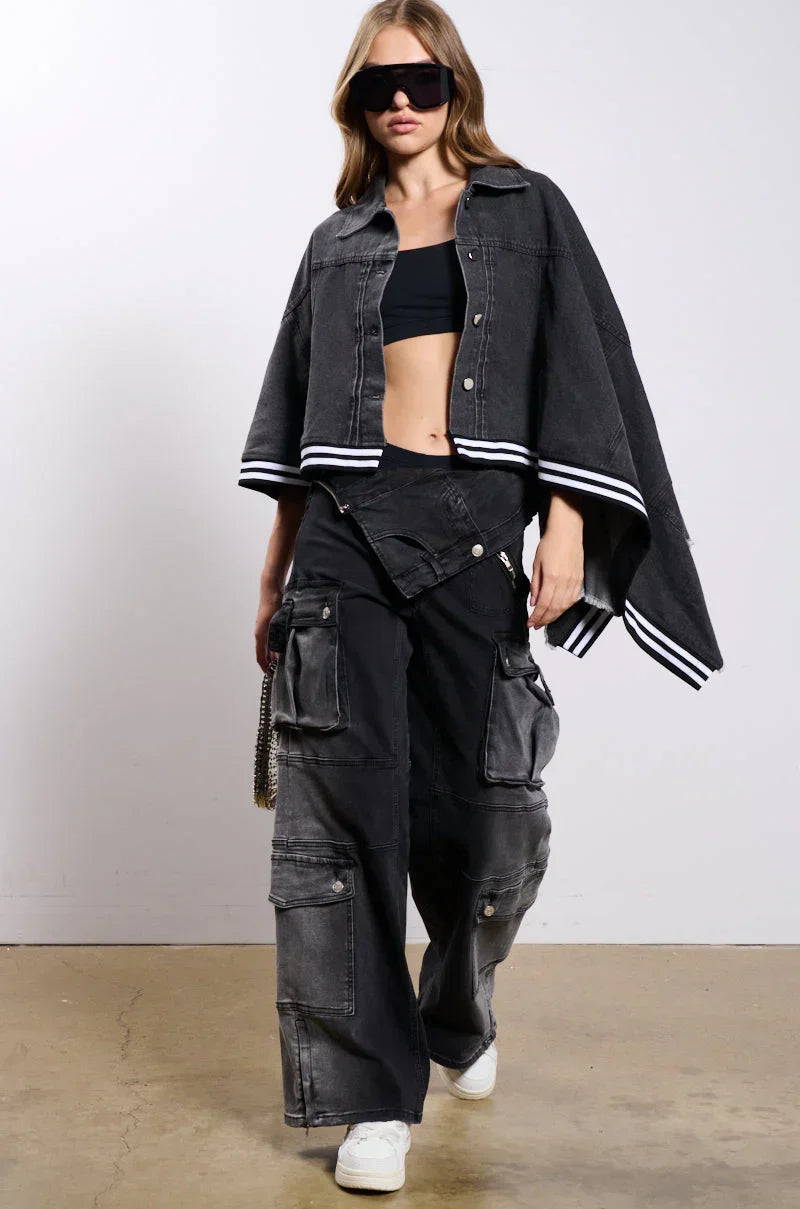 Natalya Denim Cape