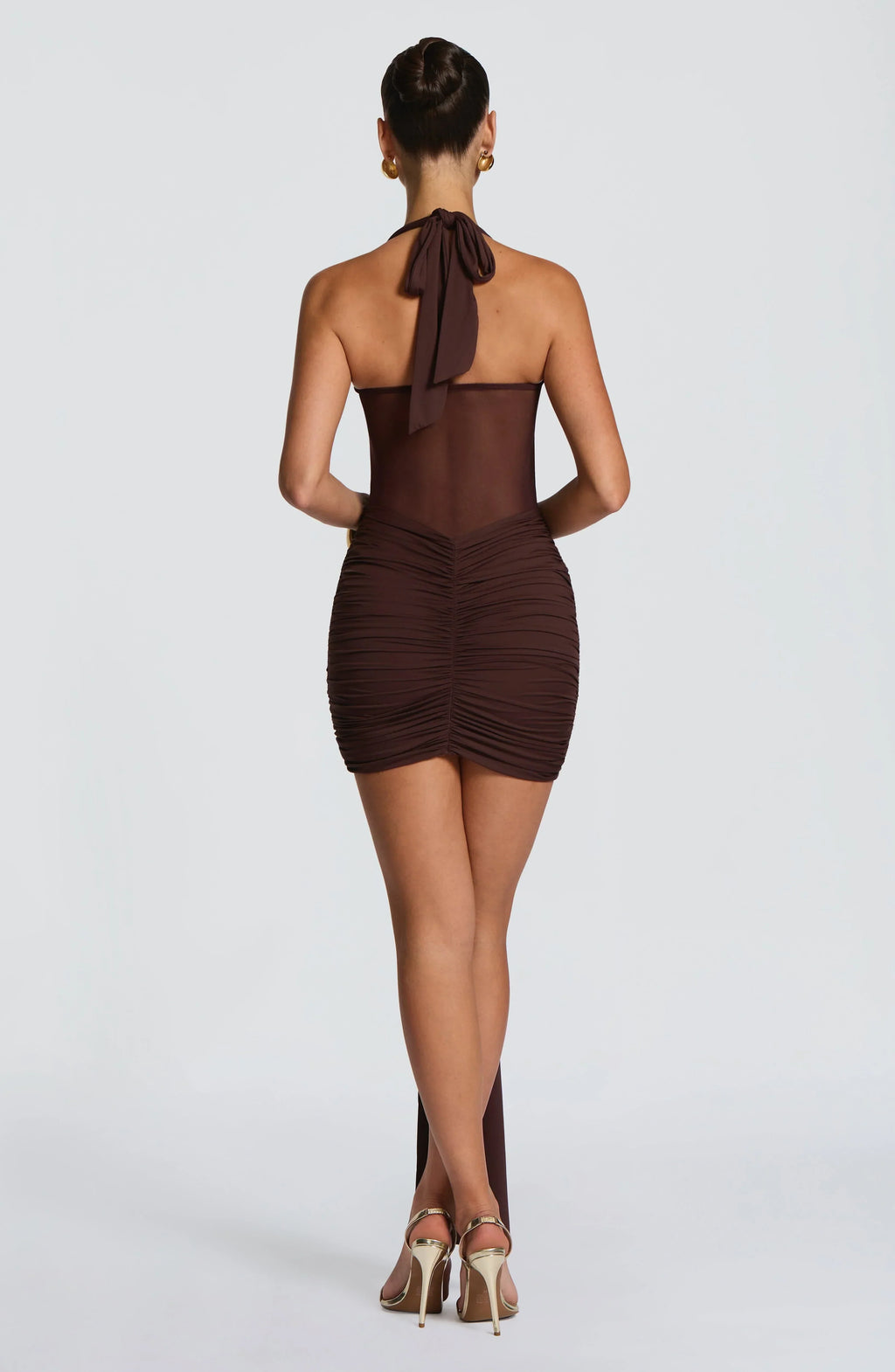 Vixen Mini Dress - Plum Brown