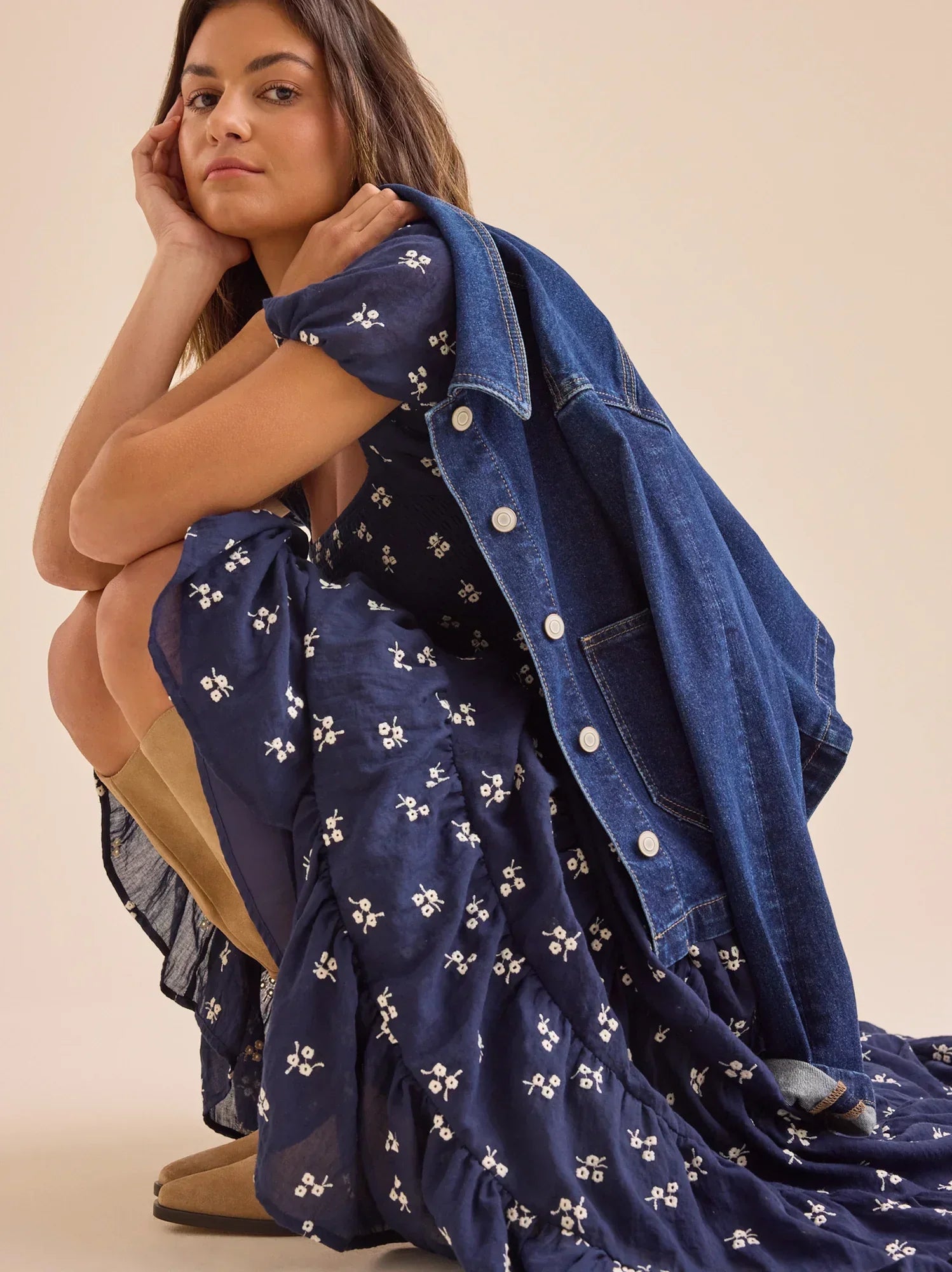 Oaklynn Embroidered Maxi Dress