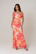 Lani Drop Shoulder Pink Maxi Dress