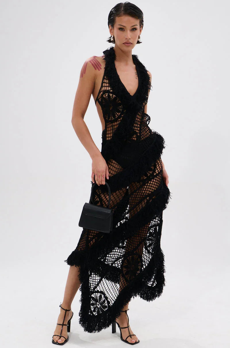 Moments In Time Crochet Maxi Dress