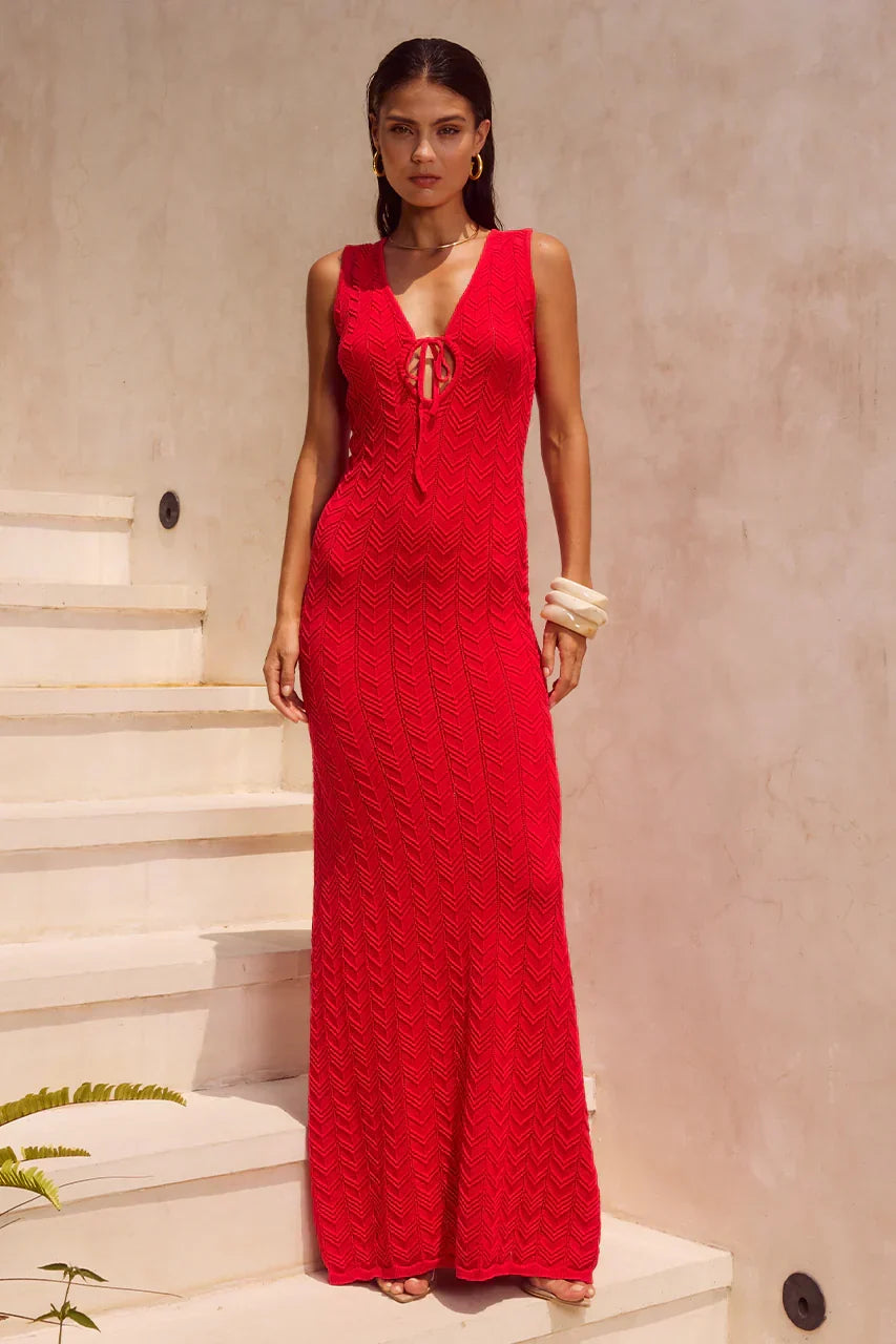 Ellira Maxi Dress - Red