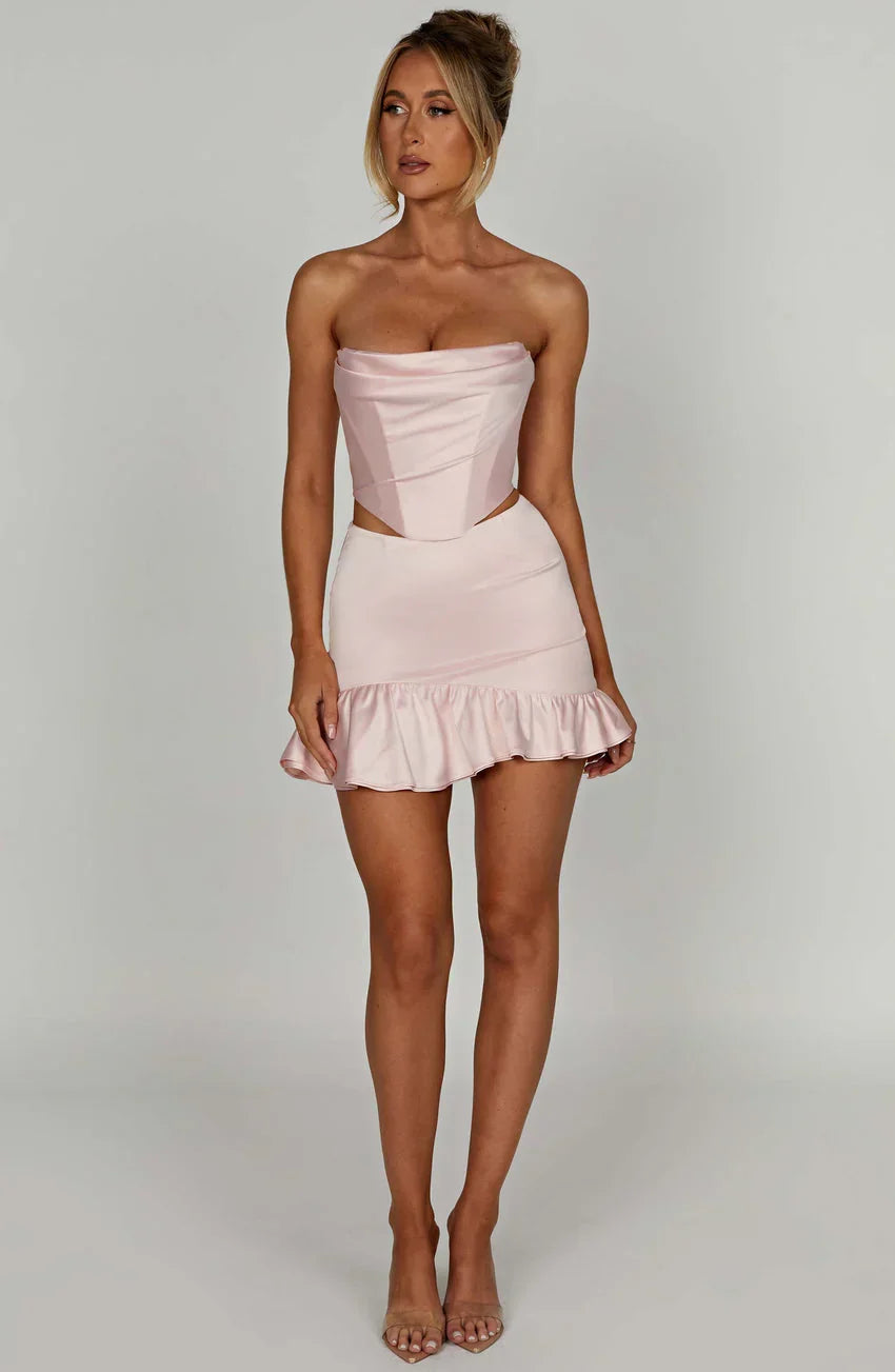 Maura Mini Skirt - Blush
