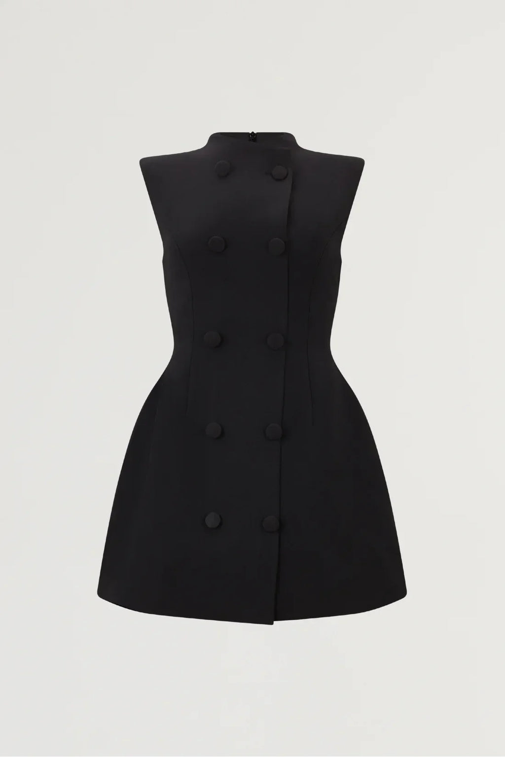 Sleeveless Button Mini Dress
