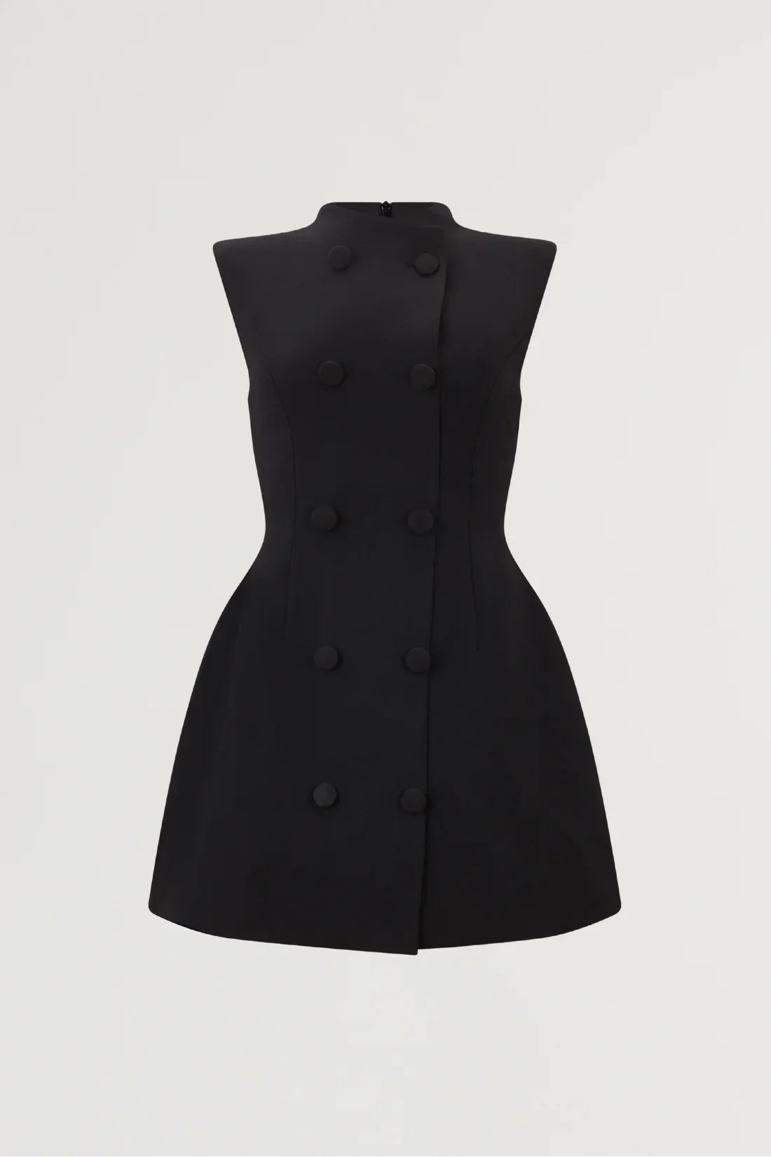 Sleeveless Button Mini Dress