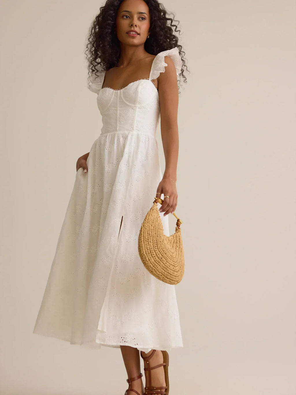 Maribel Eyelet Maxi Dress