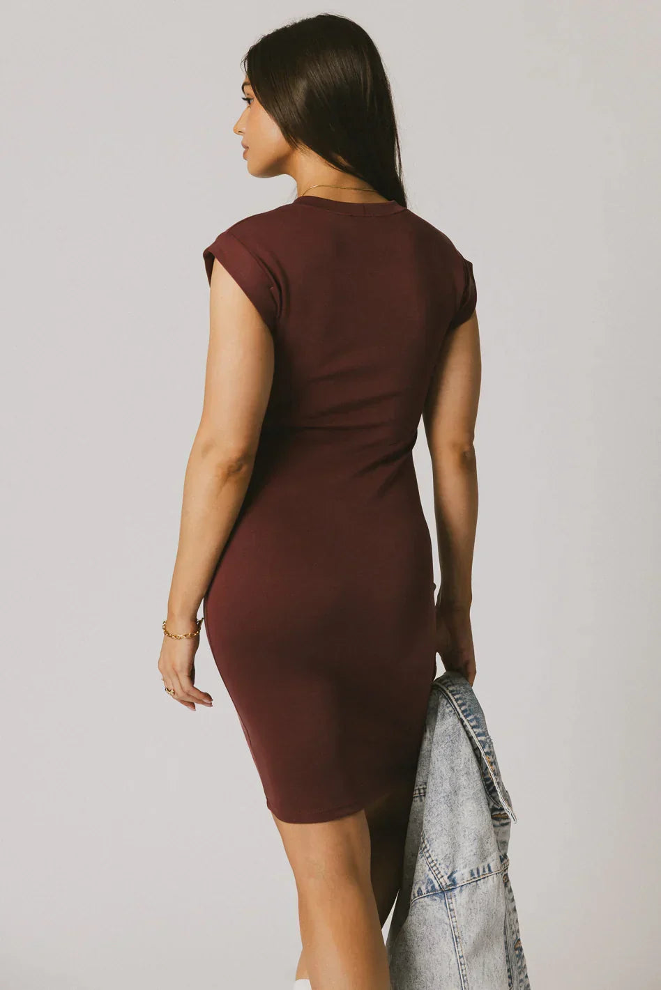 Lauren Tee Shirt Mini Dress In Berry Final Sale