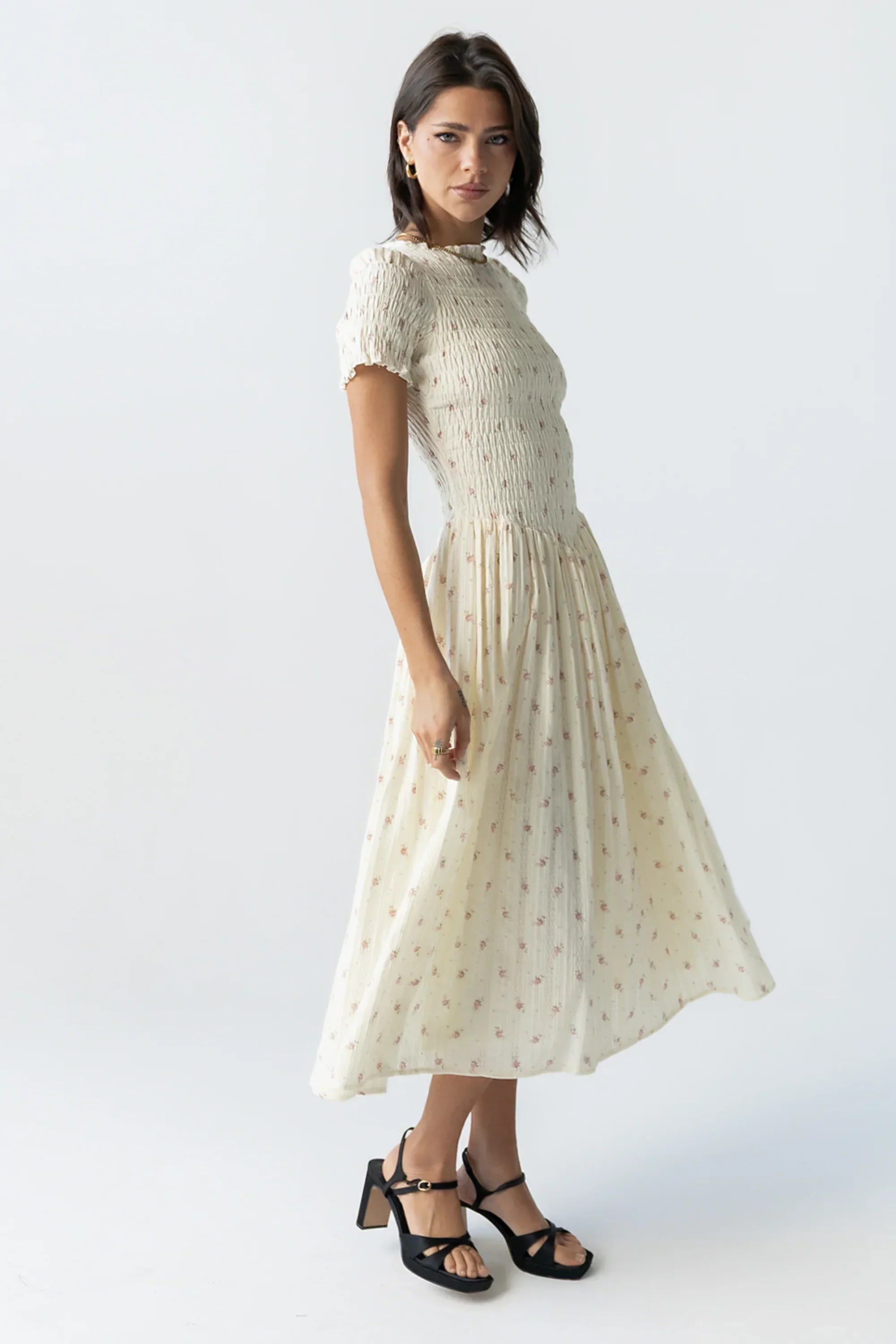 Jenny Smocked Midi Dress