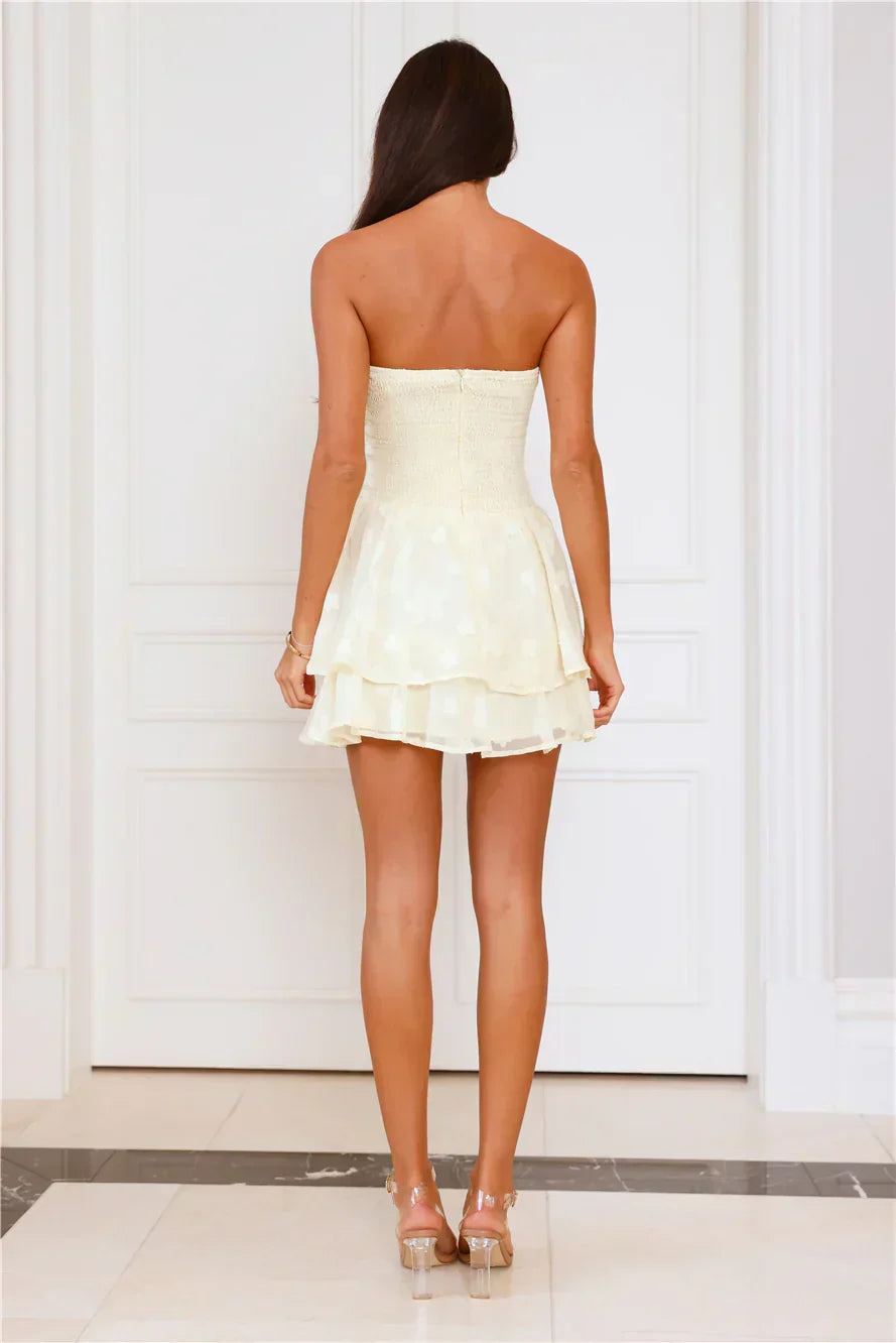 Daisy Dreams Strapless Mini Dress