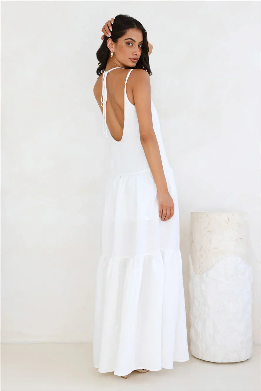 Diamond Affair Maxi Dress White