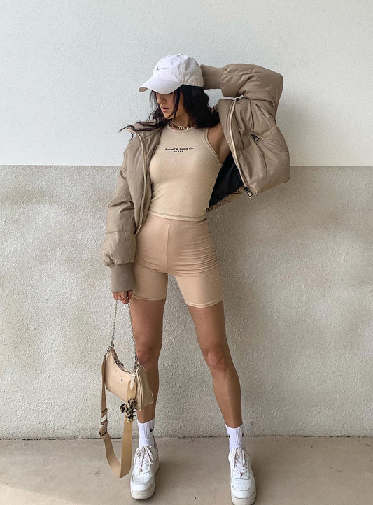 7Th Avenue Puffer Jacket Beige