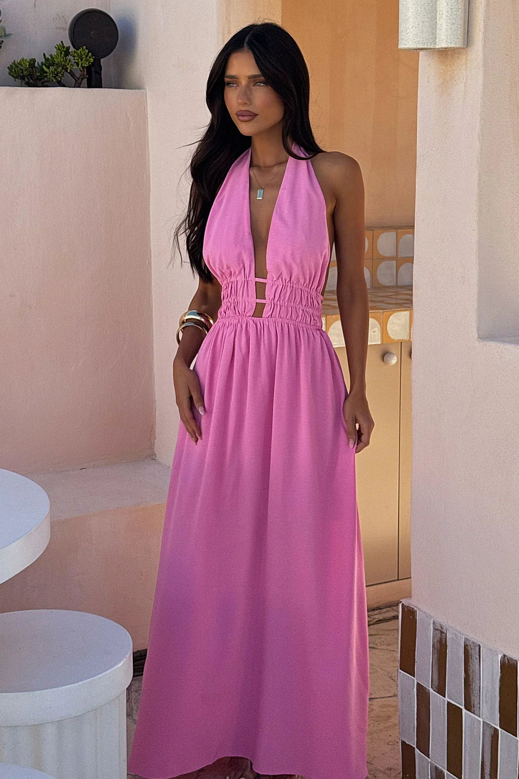 Arien Maxi Dress - Pink