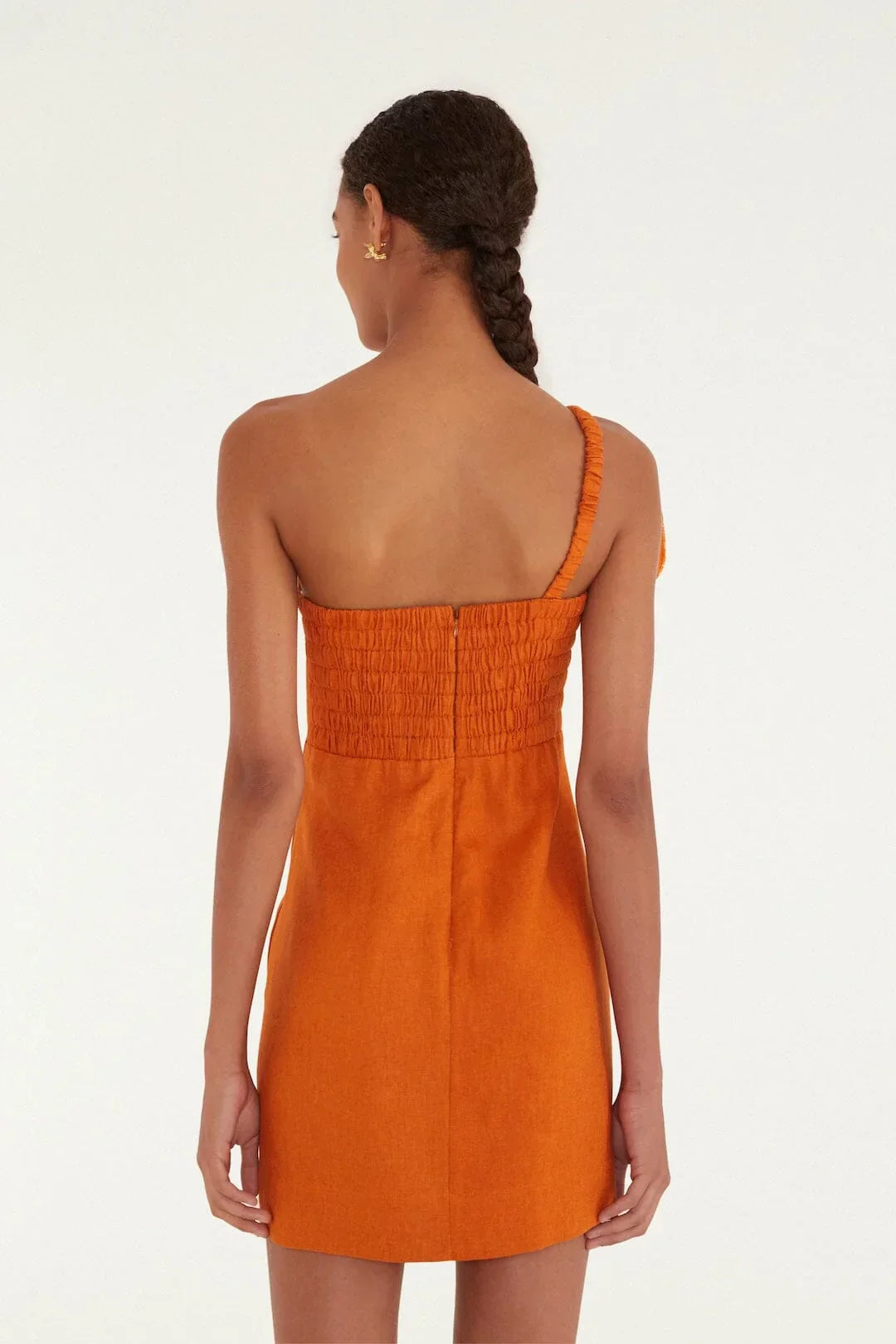 Orange Flower Mini Dress