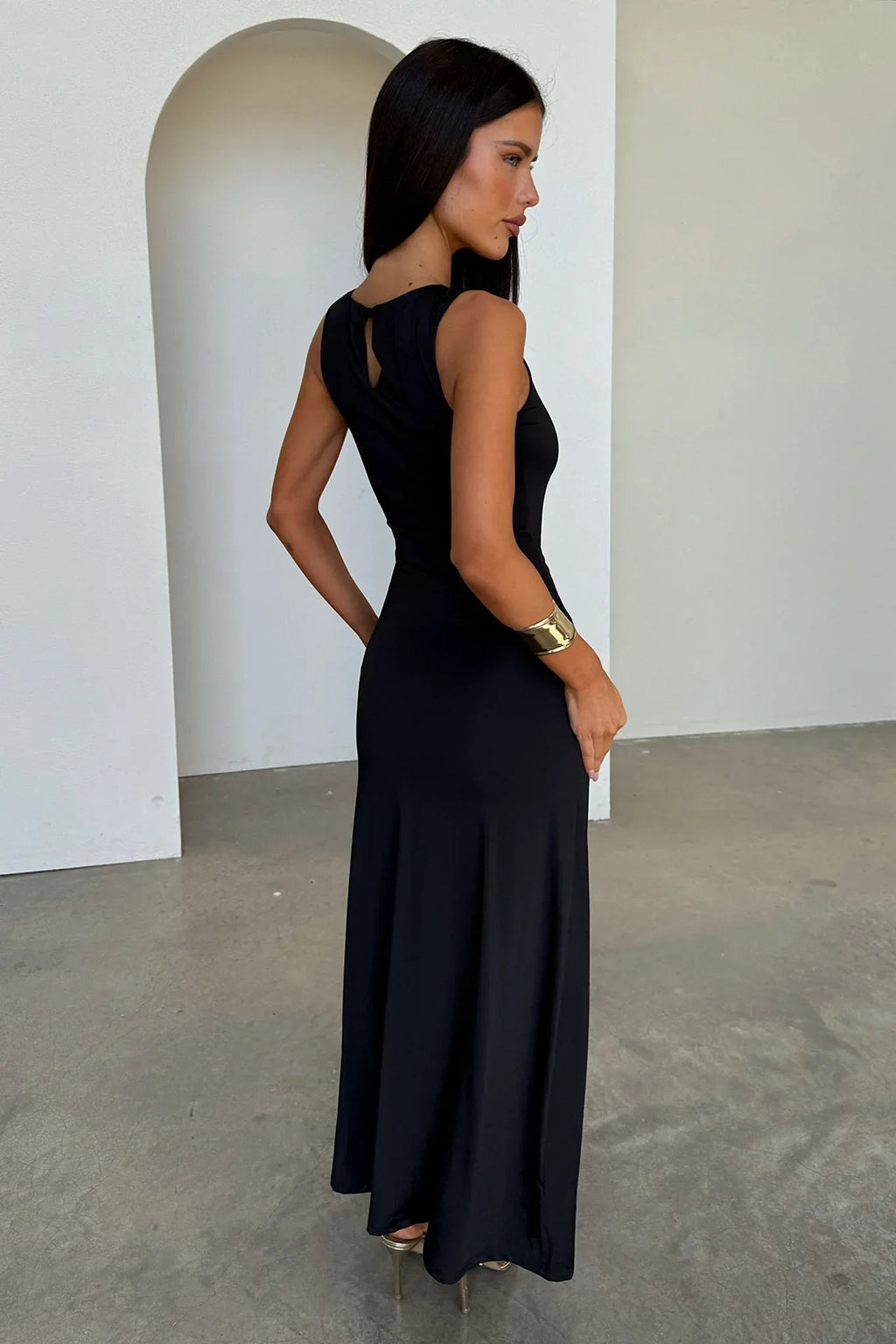 Henrietta Sleeveless Maxi Dress - Black
