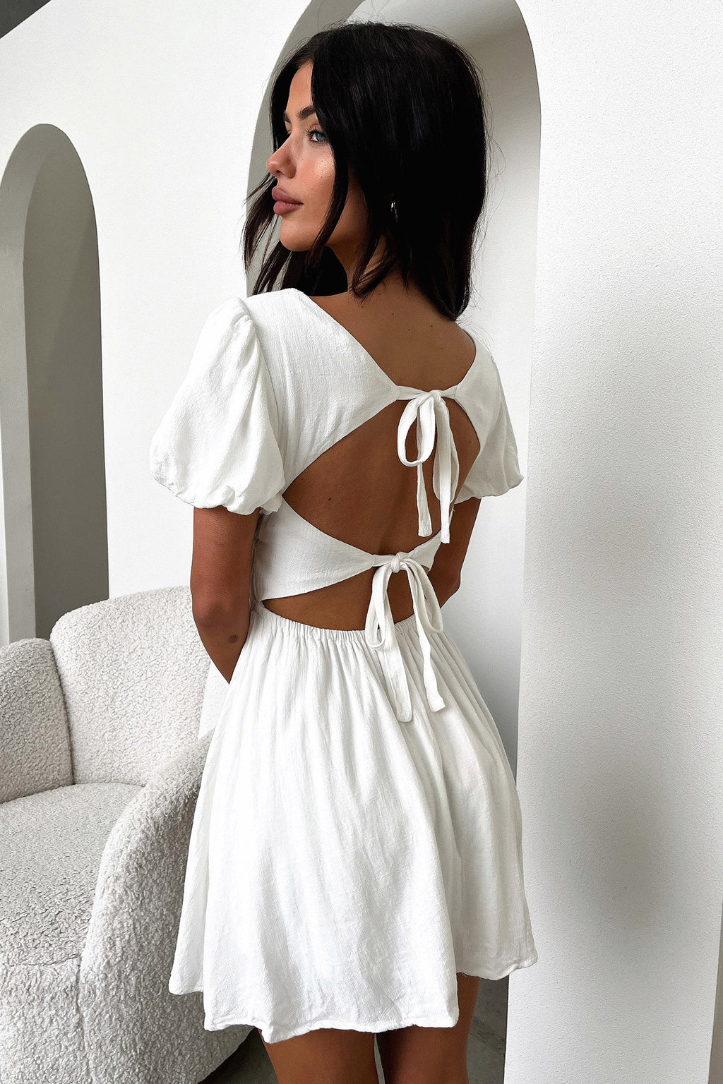 Whitney Mini Dress - White