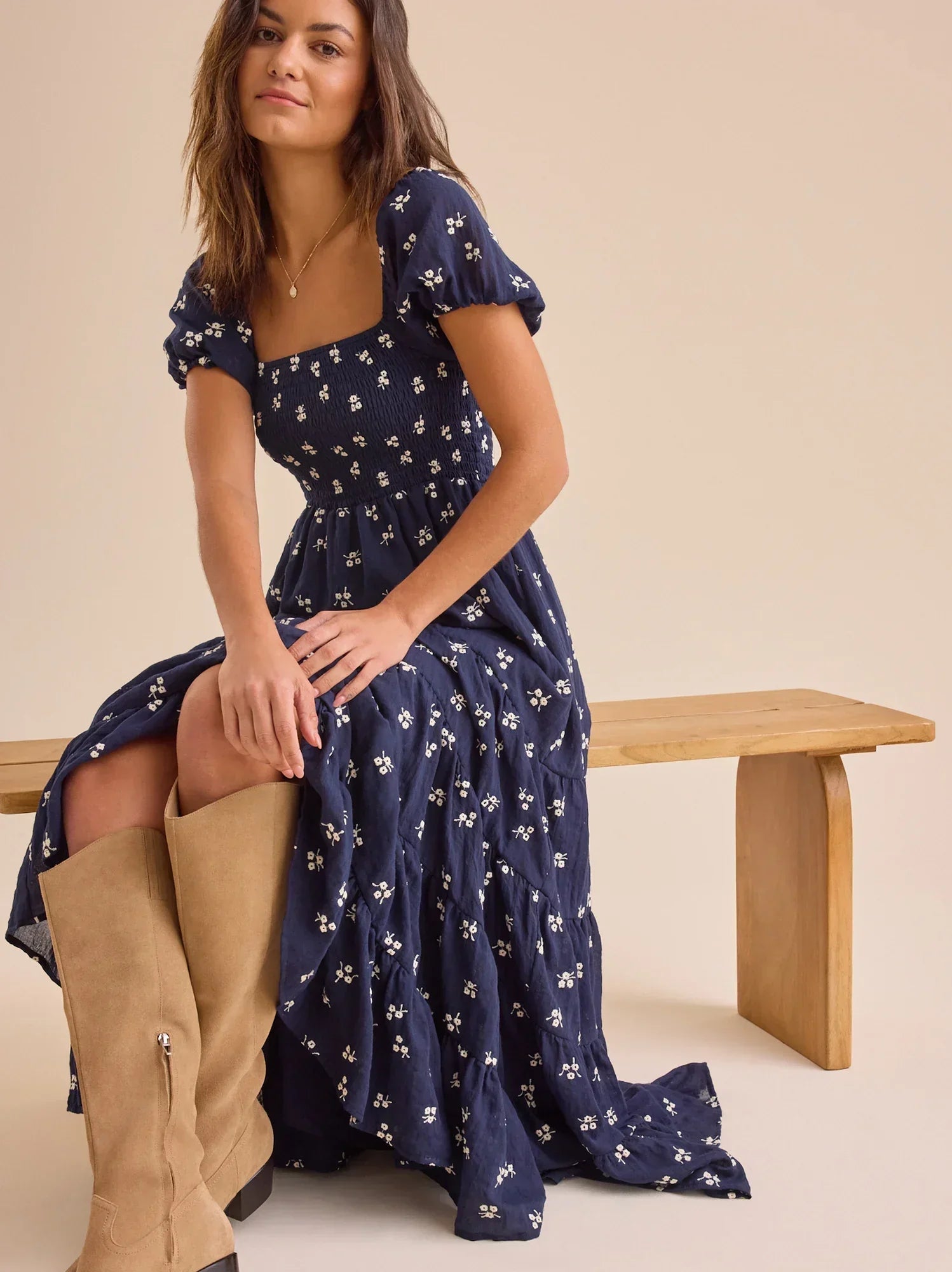 Oaklynn Embroidered Maxi Dress