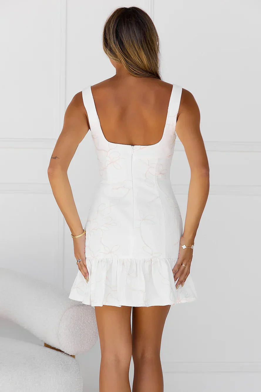Dreamscapes Unfolding Mini Dress White