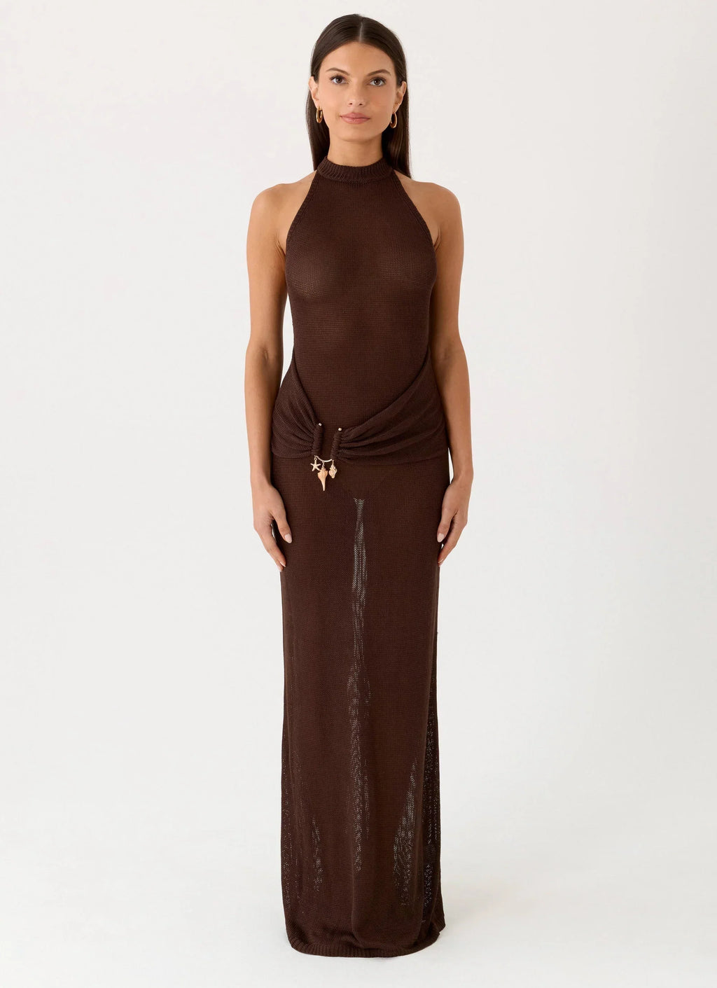 Saoirse Knit Maxi Dress Brown