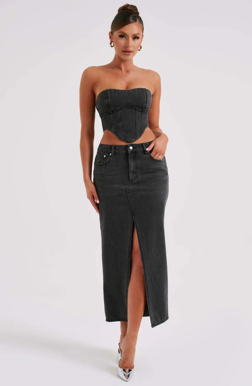 Flor Maxi Skirt - Black