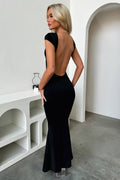 Theodore Backless Maxi Dress - Black