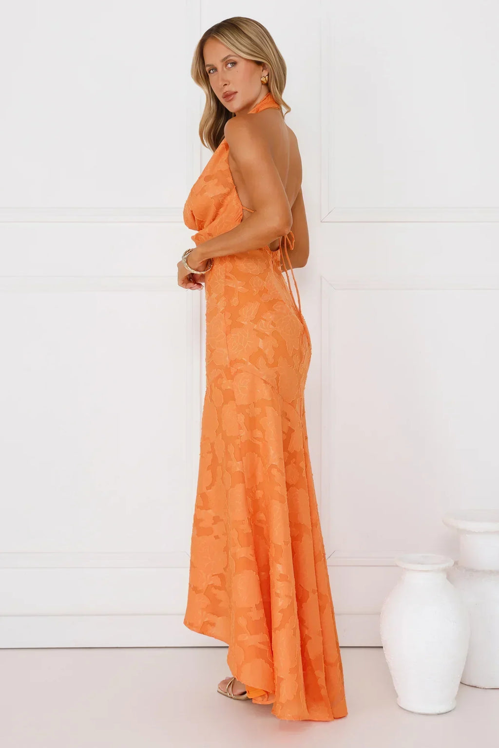 Garden Gems Halter Maxi Dress