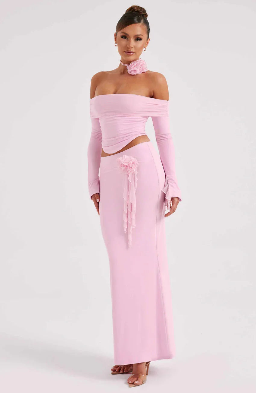 Deema Maxi Skirt - Pink