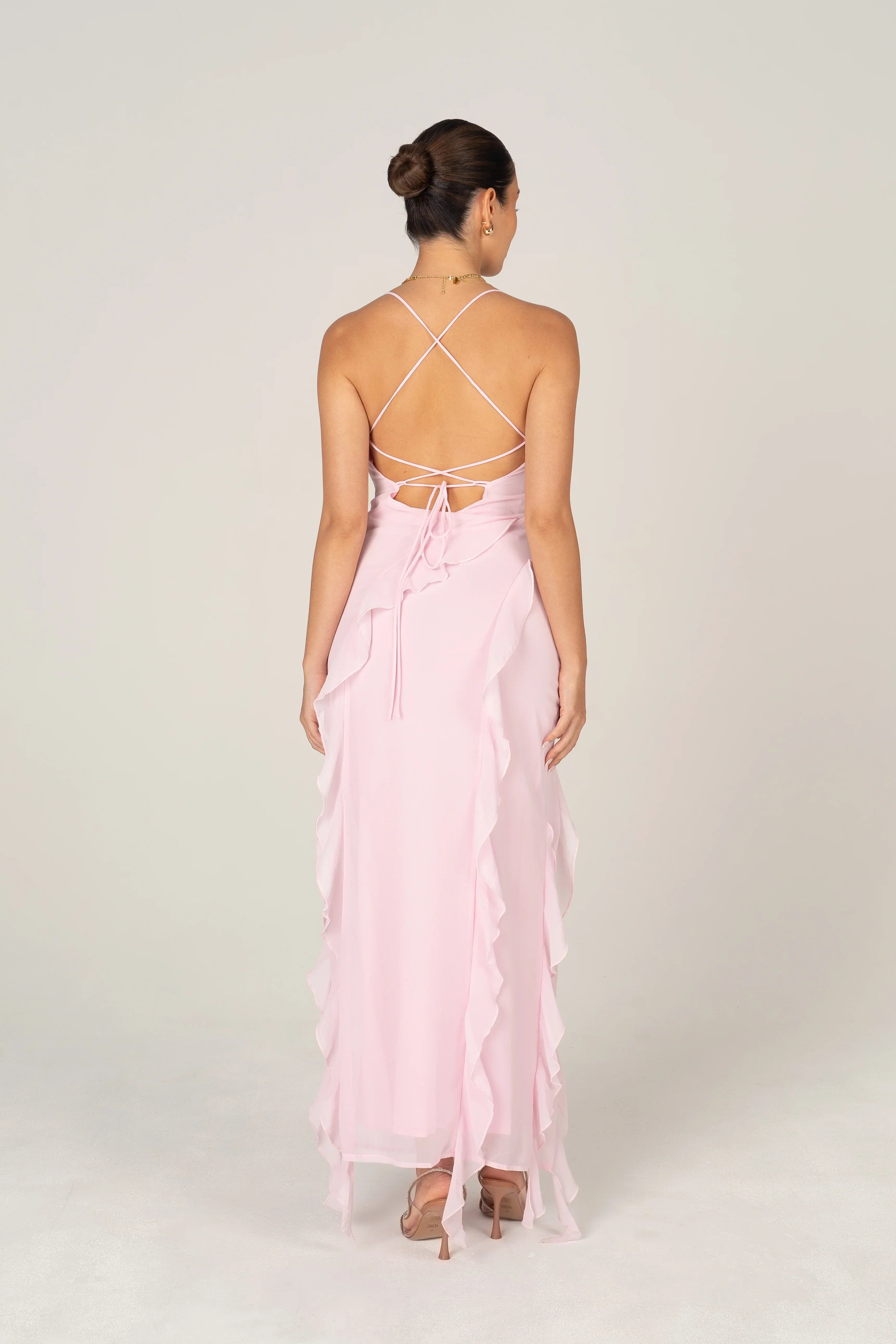 Charlene Criss Cross Back Maxi Dress