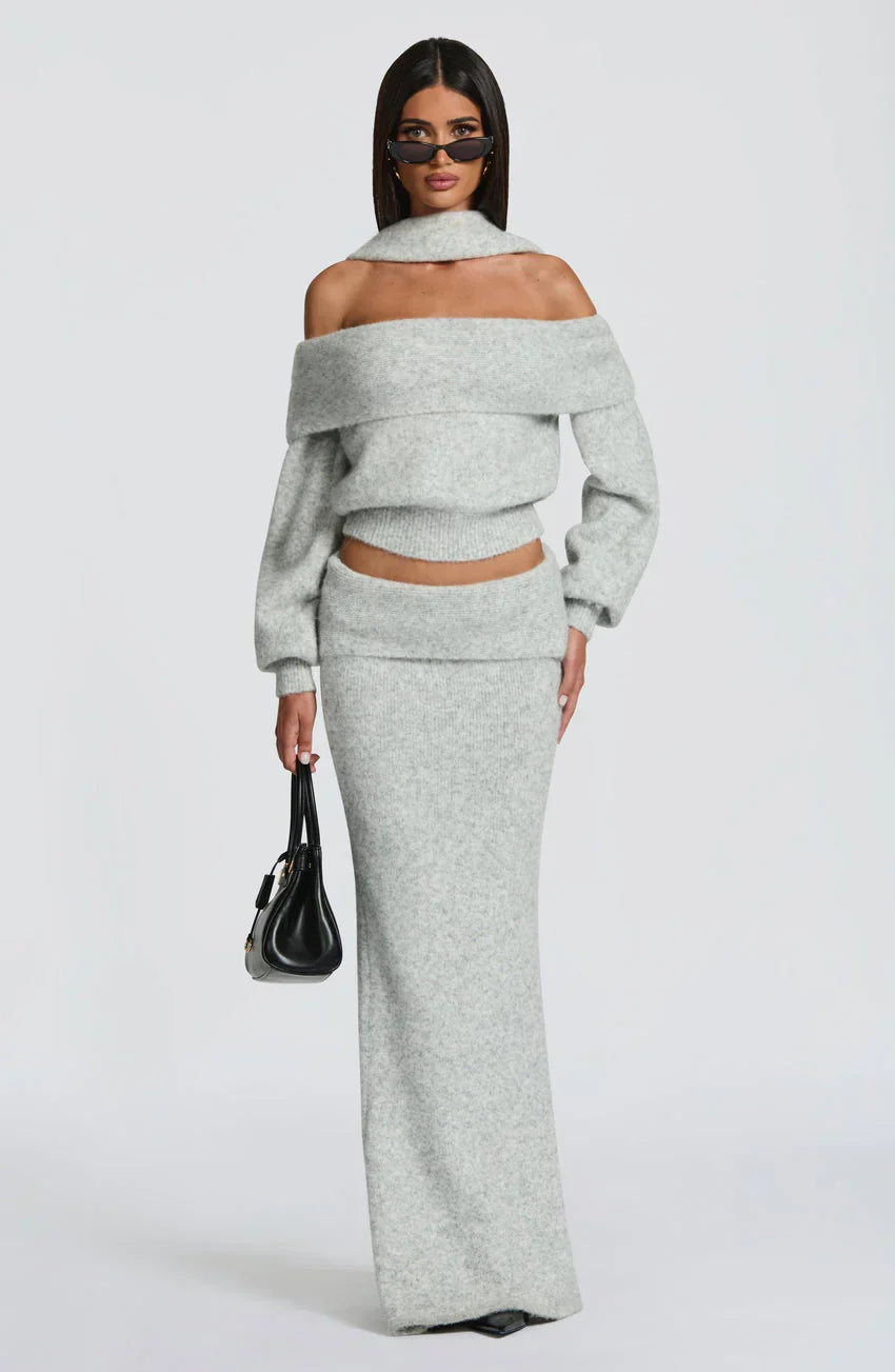 Andie Top - Light Grey Marl
