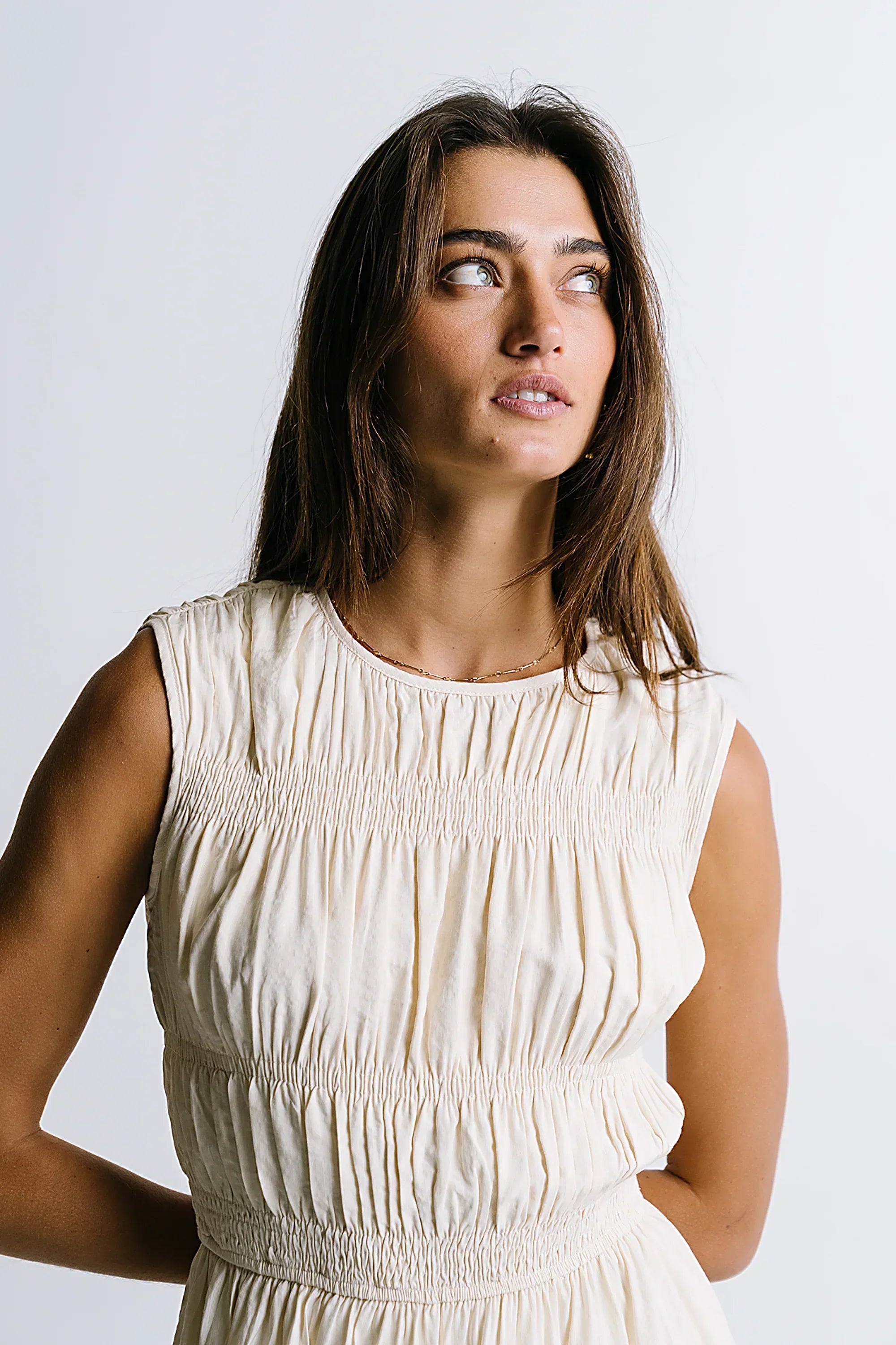 Johna Smocked Midi Dress