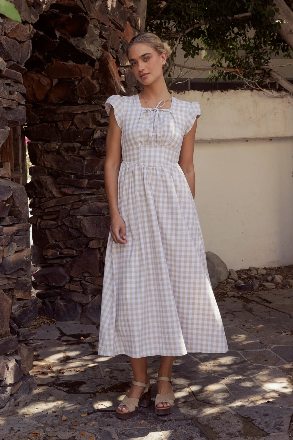Amani Plaid Maxi Dress Final Sale