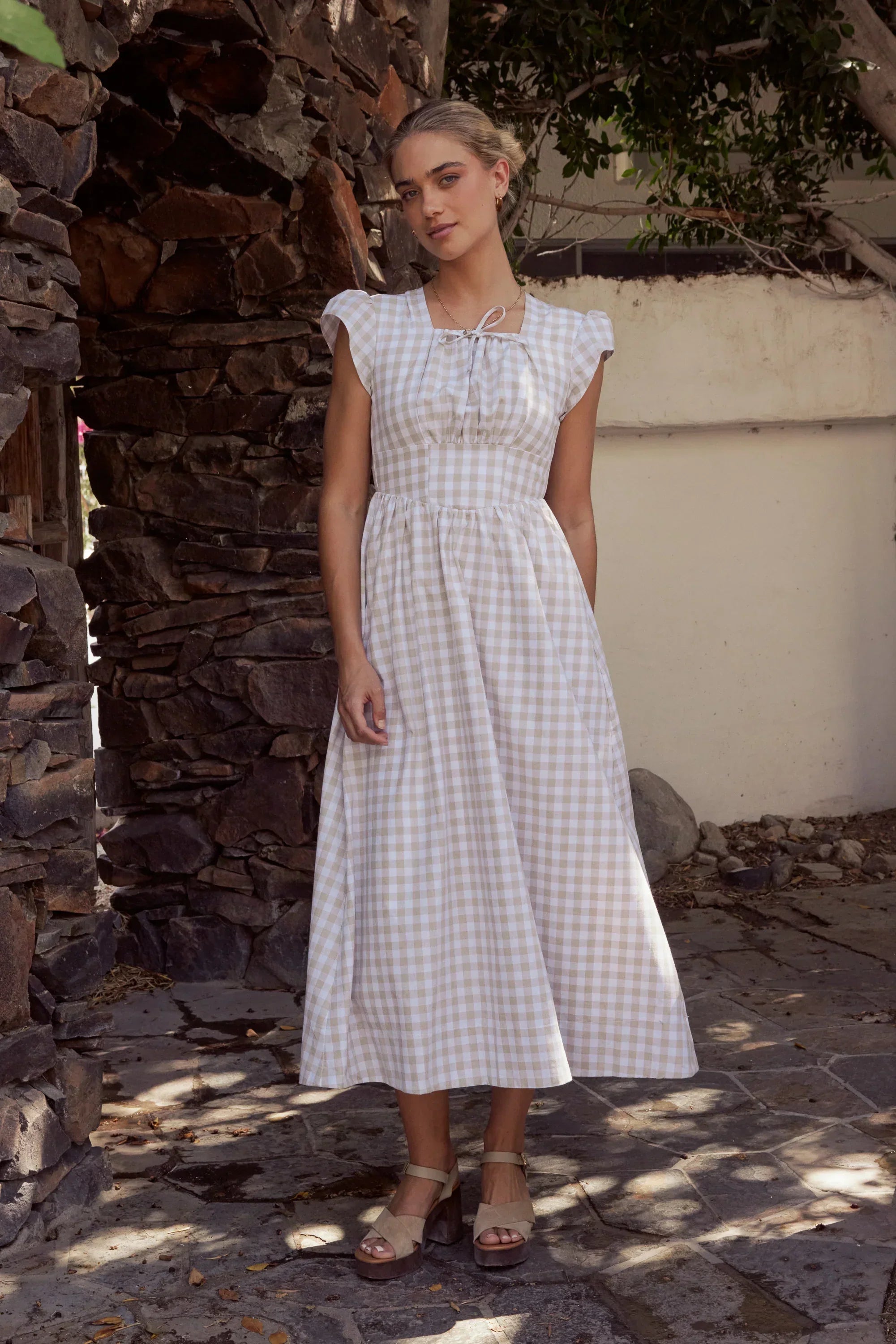 Amani Plaid Maxi Dress Final Sale