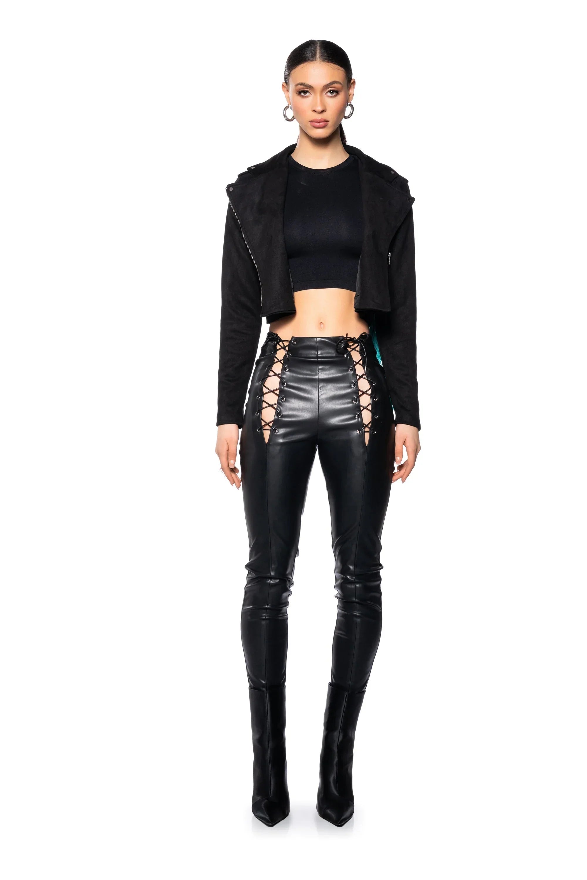 Fringe Back Light Weight Moto Jacket