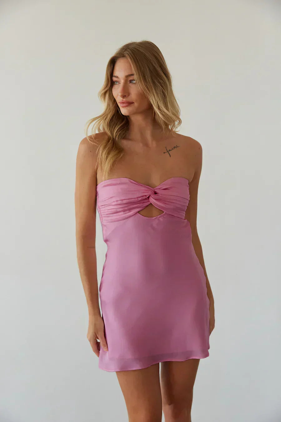Kiara Keyhole Open Back Mini Dress