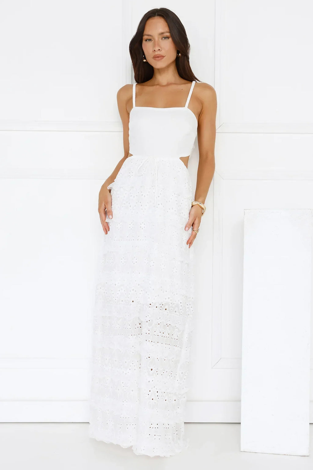 Chic Confidential Maxi Dress White