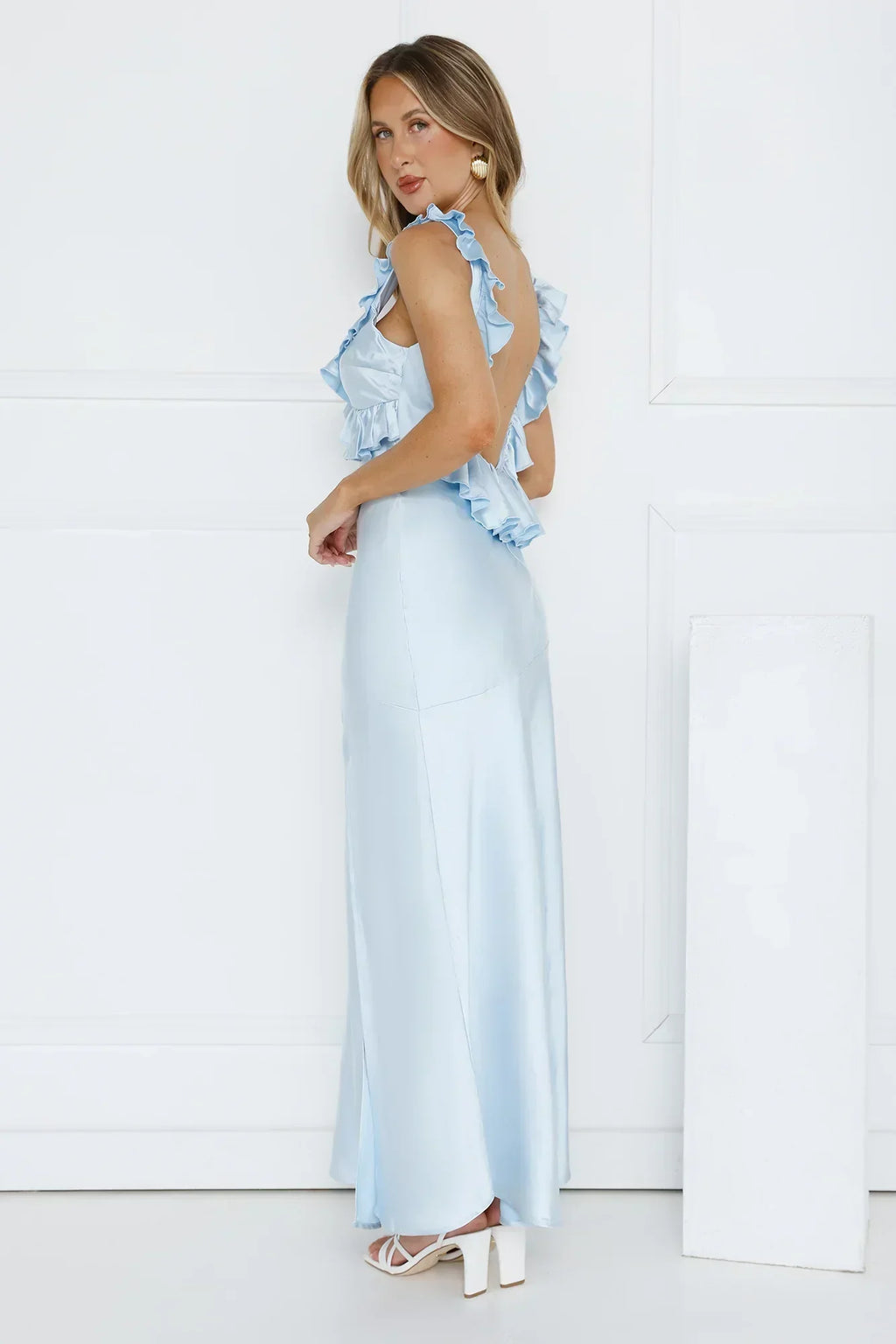 Chasing The Spark Satin Maxi Dress
