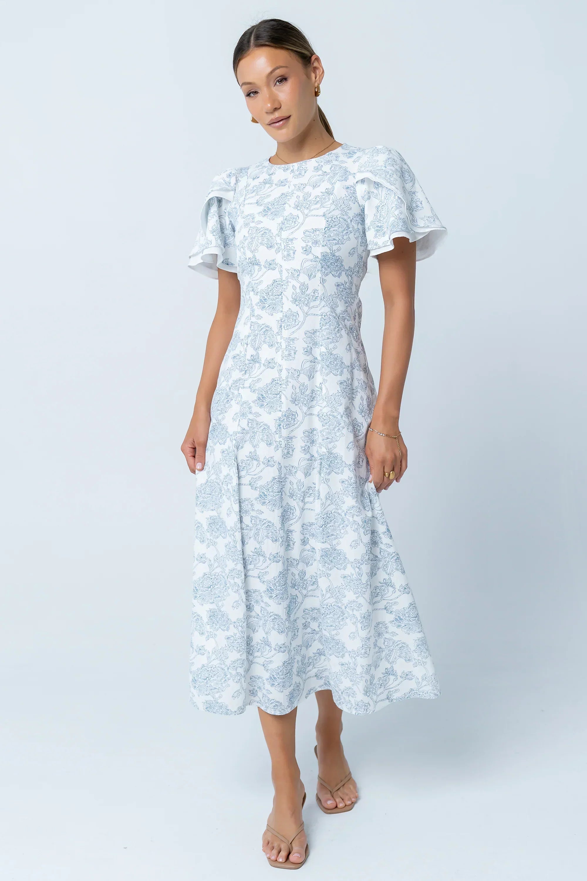 Bethie Petal Sleeve Maxi Dress