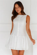 Fashion Showcase Embroidered Mini Dress White