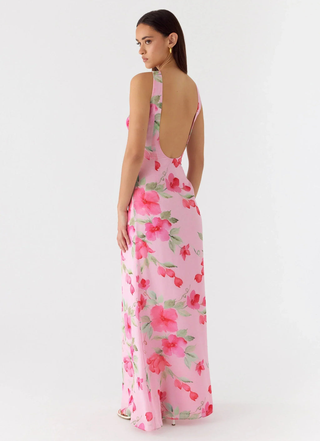 Serafim Chiffon Maxi Dress Petal Soleil