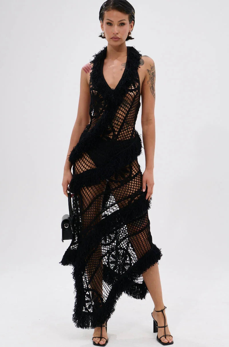 Moments In Time Crochet Maxi Dress
