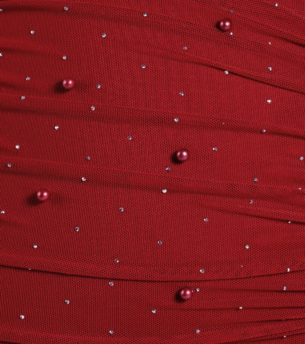 Life Of The Party Rhinestone And Pearl Mini Dress