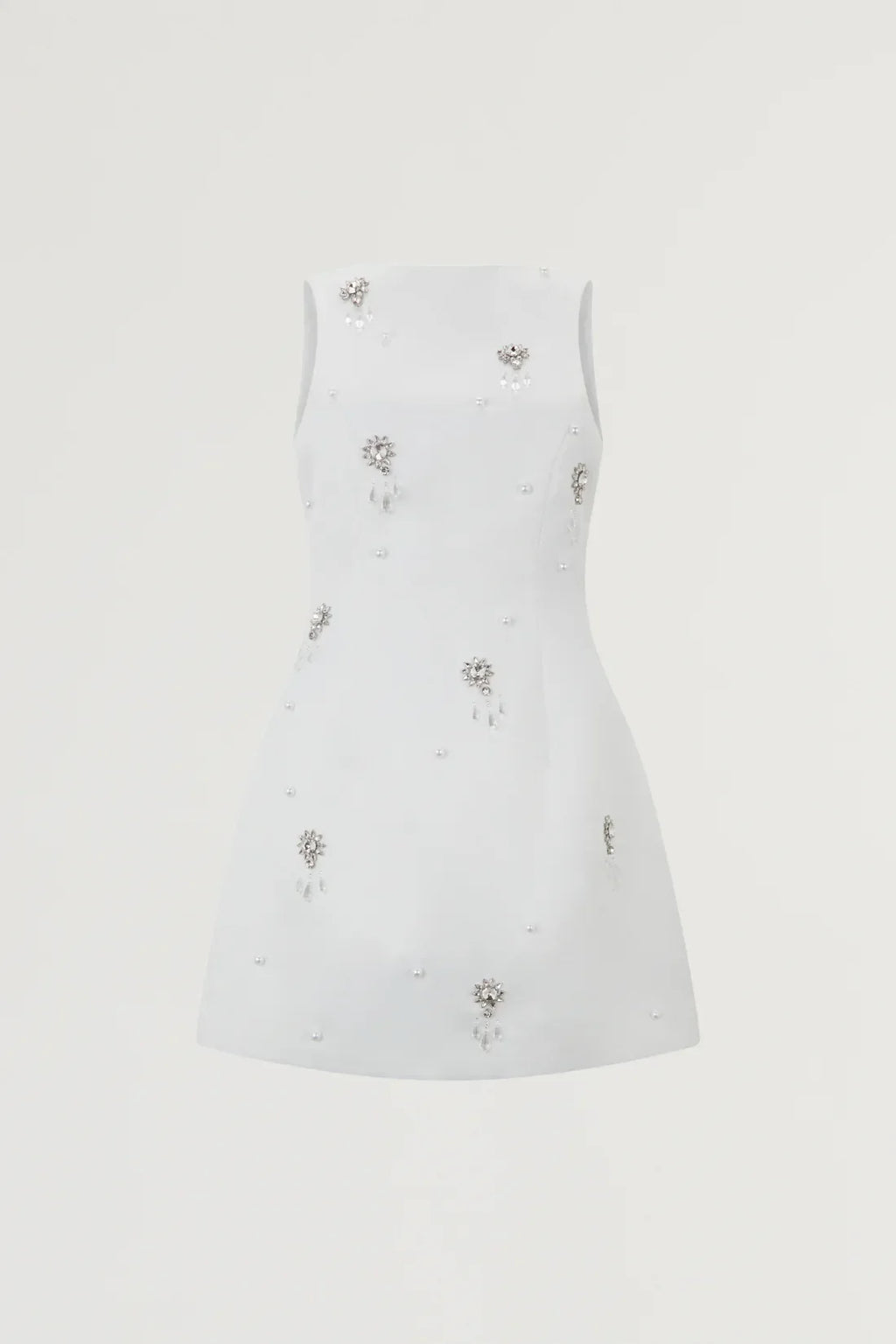 Satin Crystal Mini Dress