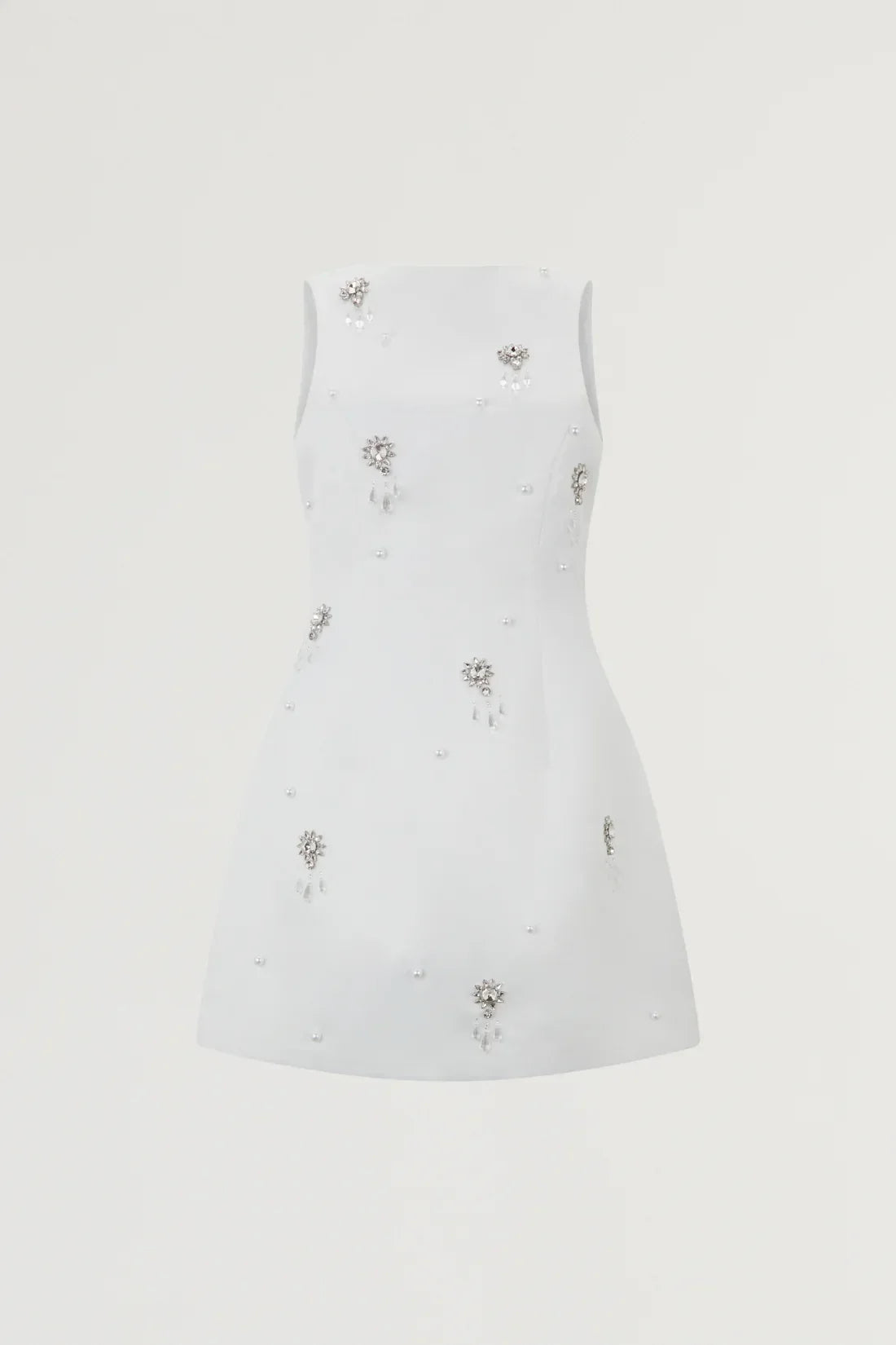Satin Crystal Mini Dress