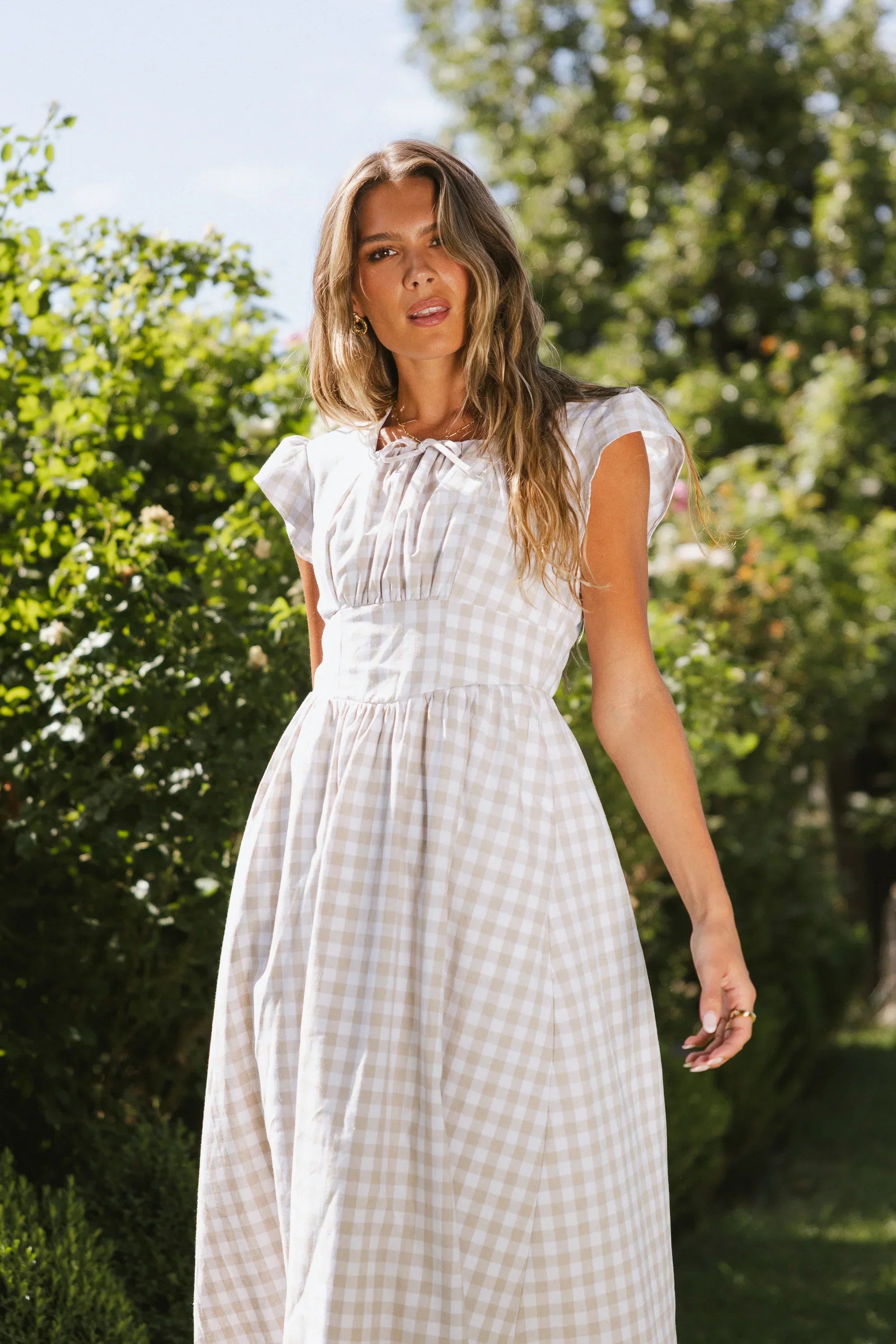 Amani Plaid Maxi Dress Final Sale